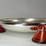 Silver bowl with cones