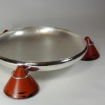 Silver bowl with cones